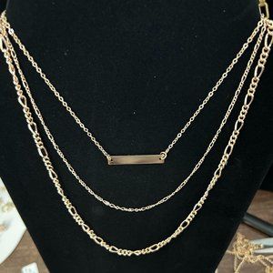 BRAND NEW 18K GOLD PLATED LAYERED NECKLACE